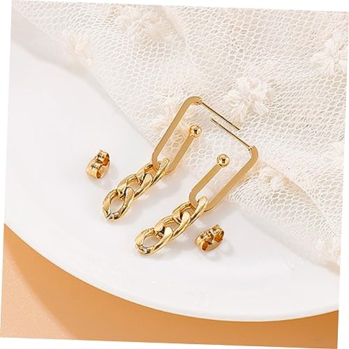 LIGIGWASH Drop Chain Link Ohrhänger Damen Statement Ohrstecker Leichtem Metall Langlebig und Komfortabel Stilvolle Kettenglieder Tropfenohrringe für Alltag und Besondere Anlässe von LIGIGWASH