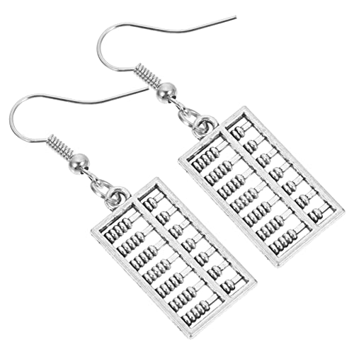 LIGIGWASH Drop Earrings für Frauen Mathelehrer Abacus Design Leichtgewichtige Dangle Ohrhänger Alloy Material Modischer Schmuck für Schüler und Wissenschaft Fans von LIGIGWASH