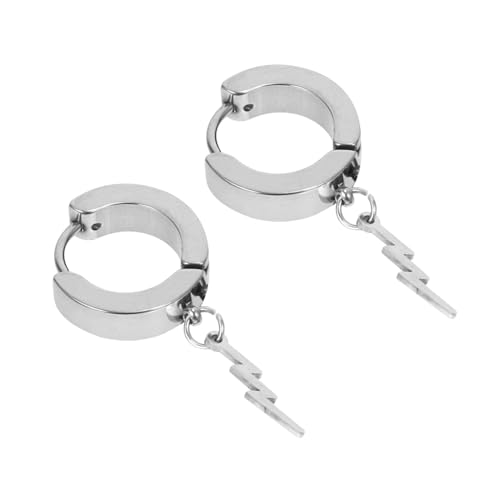 LIGIGWASH Edelstahl Ohrstecker Unisex Punk Stil Modisch Langlebig Silber Kleine Ohrhänger Für Damen Herren Alltag Schmuck von LIGIGWASH