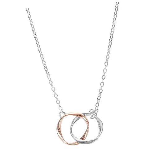 LIGIGWASH Eingeflochtene Kreis Halskette für Frauen Clavicle Kette Langlebigem Material Muttertag Zeitloser Schmuck für Besondere Anlässe von LIGIGWASH