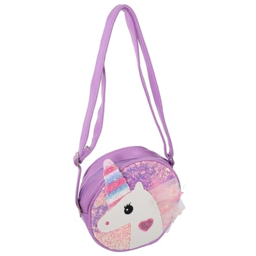 LIGIGWASH Einhorn Handtasche Mit Pailletten Für Kleine Mädchen Junge Mädchen Geldbörse Zum Umhängen Kompaktes Design Aus Polyester Und Kunstleder Für Alltag Und Reisen von LIGIGWASH