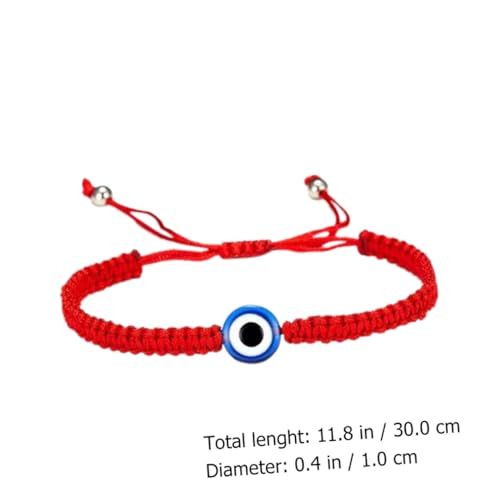 LIGIGWASH Einstellbares Evil Eye Armband Handgefertigt Geflochtenes Schmuckstück Rotes Glücksarmband Schutzamulett für Damen und Herren Alltag Party Accessoire von LIGIGWASH