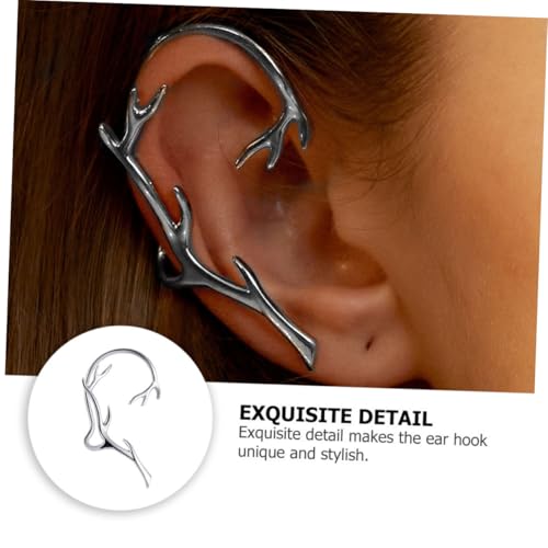 LIGIGWASH Einzigartige Ohrklemme mit Zweigmuster Modischer Ear Hook Ohrring für Damen Allergiefreier Schmuck Leicht und Elegant für Alltag und Festliche Anlässe Wie Hochzeit und Geburtstag von LIGIGWASH