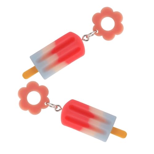 LIGIGWASH Eiscreme Ohrhänger für Frauen Bunte Dangle Ohrringe mit Süßem Dessert Design für Partys und Alltag Rot von LIGIGWASH