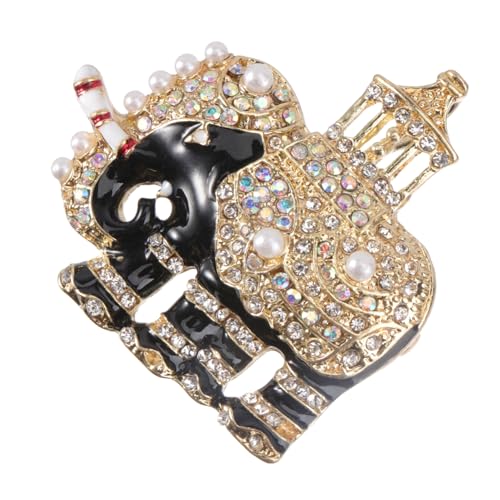 LIGIGWASH Elefantenbrosche Damen Strass Broschennadel Klassische Tierbrosche für Anzug Mantel Party und Alltag Modisches Accessoire mit Funkelnden Schmucksteinen Vielseitig Tragbar von LIGIGWASH