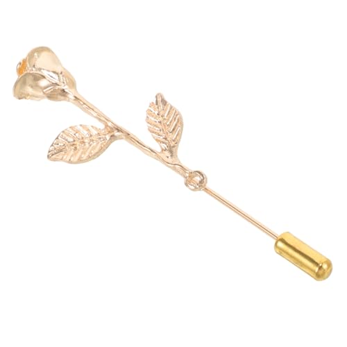 LIGIGWASH Elegante Herren Brosche Anstecknadel aus Zinklegierung Blumenform Kragenstab mit Einzigartigem Wortdesign Langlebig Farbbeständig Modischer Anzug Lapel Pin für Business und Alltag von LIGIGWASH