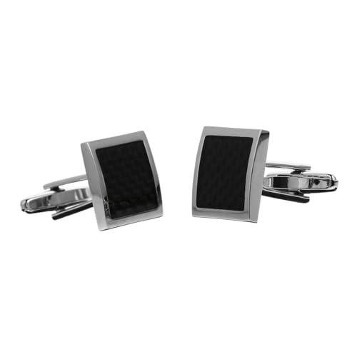 LIGIGWASH Elegante Herren Manschettenknöpfe Silber Quadratische Französische Stil Manschettenknöpfe für Hemden Geeignet für Formelle Anlässe Business Hochzeit Geschenkidee für Männer von LIGIGWASH