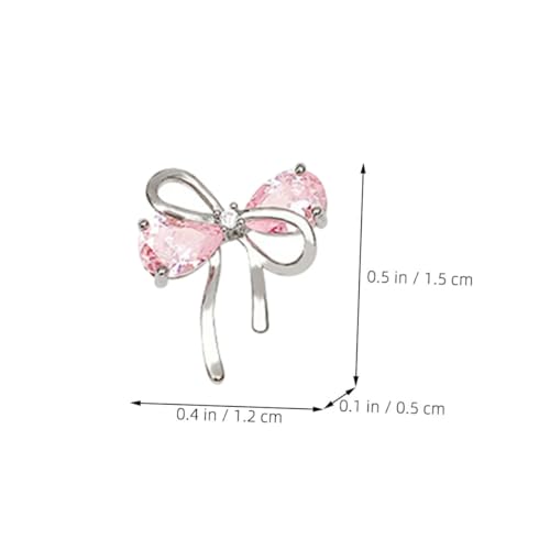 LIGIGWASH Elegante Schleifenohrringe Damen Zirkonia Ohrstecker Schmuck Geschenk für Hochzeit Party Valentinstag Rosa Glamouröse Ohrhänger mit Feinem Design und Femininer Ausstrahlung von LIGIGWASH