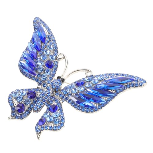 LIGIGWASH Elegante Schmetterling Brosche Damen Anstecknadel aus Strasslegierung Modische Insekten Brosche mit Funkelnden Kristallen Stilvolles Accessoire für Schals Kleider und Revers von LIGIGWASH