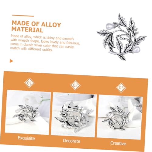 LIGIGWASH Elegante Wreath Brustnadel mit Perlen Modische Brosche aus Leichtem Legierungs material Vielseitig für Kleidung Rucksäcke Schals Geeignet für Festliche Anlässe und Alltag von LIGIGWASH