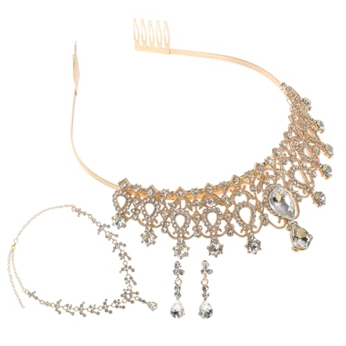 LIGIGWASH Halsketten-ohrring-set Für Damen Eleganter Schmuck Für Hochzeit Party-kostüm-accessoires Verarbeitet Aus Hochwertigem Material Perfektes Für Frauen von LIGIGWASH