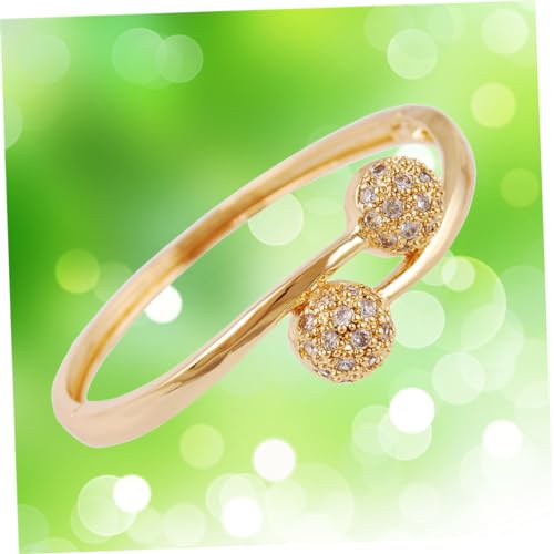 LIGIGWASH Goldener Damenarmreif Mit Doppelperlenkreuz Flexibles Öffnungsarmband Für Frauen Passend Für Geschenke An Muttertag Weihnachten Und Geburtstage von LIGIGWASH