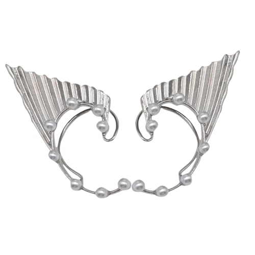 LIGIGWASH Elf Ohrclips Silber Non Piercing Ear Cuff Ohrringe für Frauen Mädchen Modische Ohrklemme Verstellbar frei von Ohrloch für Teens und Erwachsene Alltag und Kostüm von LIGIGWASH