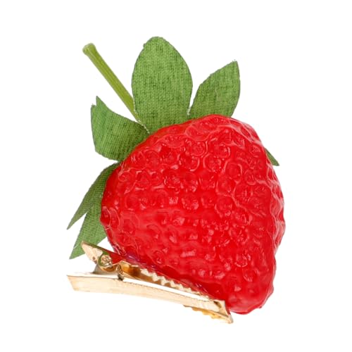 LIGIGWASH Erdbeer Haarclip für Damen Lustiger Haarzubehör für Realistische Erdbeerform Vielseitig Einsetzbar für Schule Reisen Partys von LIGIGWASH