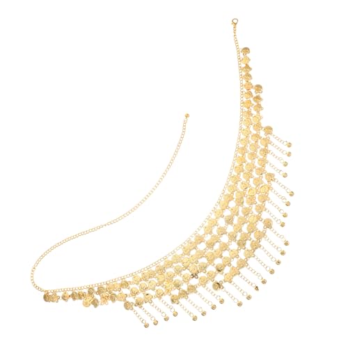 LIGIGWASH Ethnische Mehrlagige Taillenkette mit Münzanhängern und Quasten Verstellbarer Metallgürtel für Damen Langlebiger Bauchtanz Körper Schmuck für Party und Alltag von LIGIGWASH