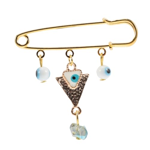 LIGIGWASH Evil Eye Anstecknadel mit Drehbarem Anhänger Retro Brosche für Schal Pullover Cardigan Modischer Schmuck für Damen und Herren Vielseitig Tragbar bei Partys und Alltag von LIGIGWASH