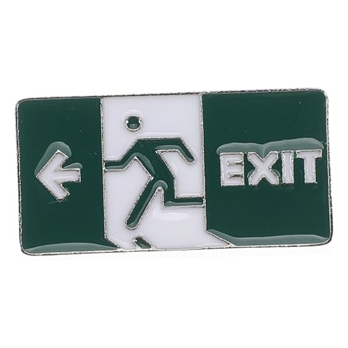 LIGIGWASH Exit Sicherheitsbrosche Nachtleuchtend Metallpin für Kleidung und Taschen Modisches Accessoire für Individualisten Vielseitige Anstecknadel für Besonderen Look von LIGIGWASH