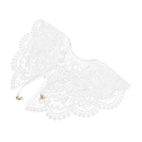 LIGIGWASH Falscher Spitzenkragen Damen Abnehmbar Bluseneinsatz Dekorativer Fake Blouse Collar Vielseitiger Jugendlicher Look Schutz für Hemdkragen Modisches Accessoire Weiß von LIGIGWASH