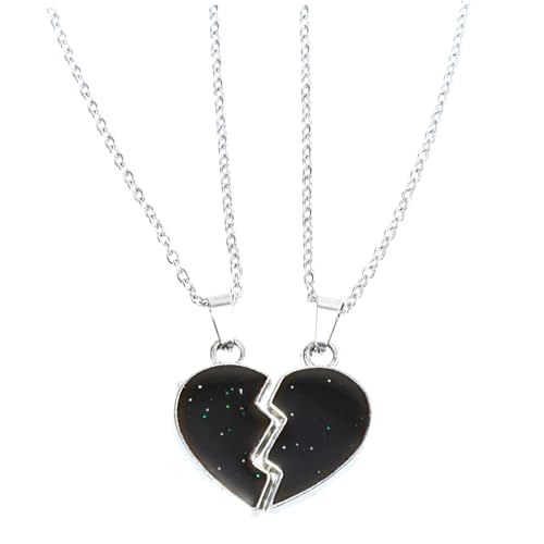 LIGIGWASH Farbenwechselnde Temperatursensible Halskette Engelsflügel Herz Anhänger Schmuck für Damen und Herren Romantisches Passend zu Pullovern und Mänteln von LIGIGWASH