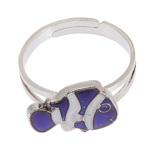 LIGIGWASH Farbwechselnder Cartoon Fingerring für Damen Thermochromatischer Ring Verstellbar Kinderschmuck für Festivals und Partys von LIGIGWASH