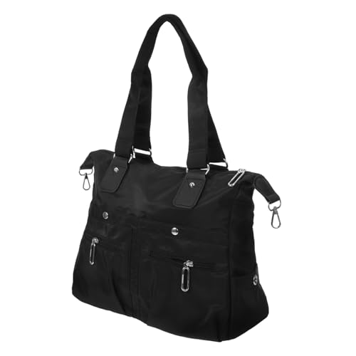 LIGIGWASH Fashionable Damen Schultertasche Geräumige Nylon Polyester Tote Bag mit Reißverschluss und Multi-fächern Vielseitige Arbeitstasche für Büro Pendeln und Wochenendausflüge von LIGIGWASH