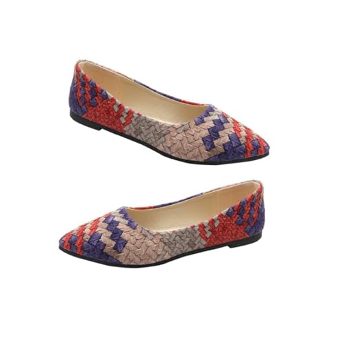 LIGIGWASH Slip Schuhe Flach Mit Spitz Zulaufender Spitze Bequeme Lässige Pumps Stylische Puschuhe Für Frauen Damenschuhe von LIGIGWASH