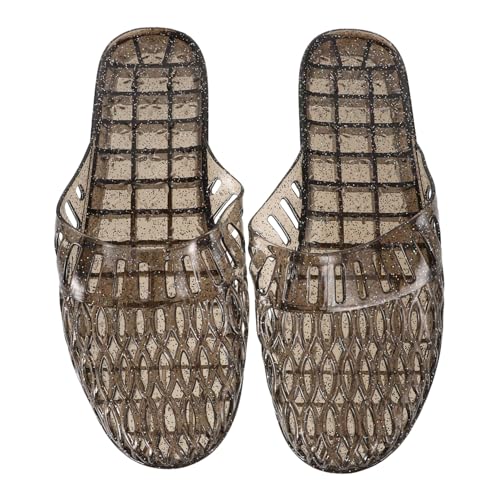 LIGIGWASH Flache Transparente Geleeschuhe Mit Hohlem Design Nicht-rutsch Für Sommerduschen Beach Pool LIGIGWASH Flache Transparente Geleeschuhe Mit Hohlem Design Nicht-rutsch Für Sommerduschen Beach Pool von LIGIGWASH