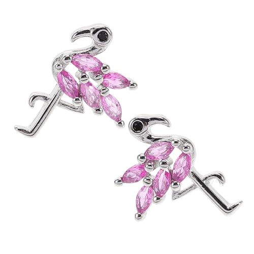 LIGIGWASH Flamingo-ohrringe Für Frauen Zirkon-ohrhänger Kupfer-material Minimalistisches Design Leicht Und Bequem Party-geschenk Für Flamingo-liebhaber LIGIGWASH Flamingo-ohrringe Für Frauen Zirkon-ohrhänger Kupfer-material Minimalistisches Design Leicht Und Bequem Party-geschenk Für Flamingo-liebhaber von LIGIGWASH