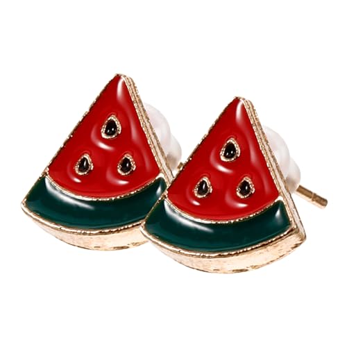 LIGIGWASH Fruchtige Ohrstecker Damen Ohrringe Leichtes Langlebiges Resin Schmuck Modisch Sommerlich Hautfreundlich Stilvolle Ohrhänger für Frauen Trendige Durchbohrte Ohrringe von LIGIGWASH