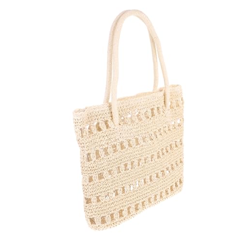 LIGIGWASH Geflochtene Strandtasche Damen Leichtgewichtige Umhängetasche Handgefertigt Tragbar Für Urlaub Shopping Alltag von LIGIGWASH