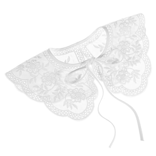 LIGIGWASH Bestickter Fake Kragen Damen Abnehmbar Spitzenkragen Falscher Kragen für Kostüm und Alltag von LIGIGWASH