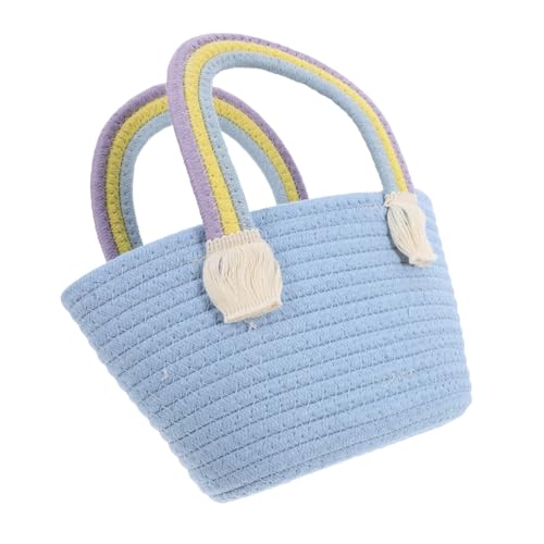 LIGIGWASH Gewebte Regenbogen Strandtasche Handtasche für Sommer Aufbewahrungstasche für Strand Einkäufe Partys Vielseitig Einsetzbar von LIGIGWASH