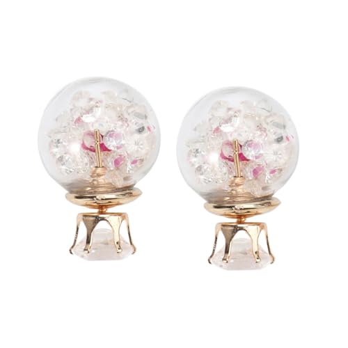 LIGIGWASH Ohrstecker Mit Glaskugel Design Hypoallergen Kreative Ohrschmuck Für Damen Stilvolle Ohraccessoires Für Partys Und Alltagskleidung von LIGIGWASH