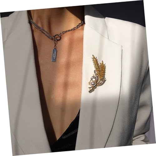 LIGIGWASH Goldene Weizenähren Brosche Damen Anstecknadel Modisch Langlebig Pastoraler Stil für Hochzeit Party Alltag Schmuck accessoire für Jacken Kleider Taschen von LIGIGWASH