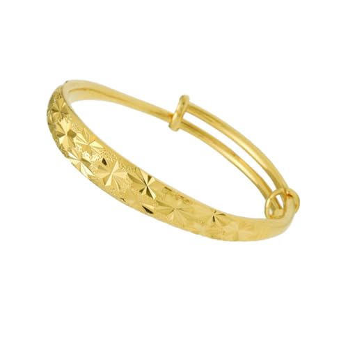 LIGIGWASH Goldenes Verdicktes Push pull armband aus Messing Zartes Damen bangle Modisches Schmuckstück für Frauen und Mädchen Langlebige Vergoldung Geeignet für Hochzeit Alltag und von LIGIGWASH