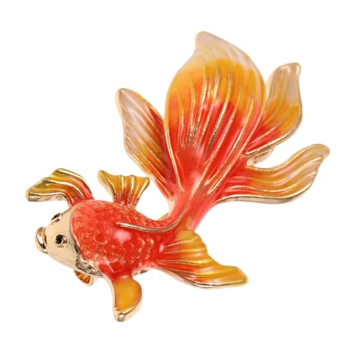 LIGIGWASH Goldfisch Brosche Emaille Kreativer Tier Ansteckpin Leichte Kleidung Dekoration Modisch für Damen und Herren Geschenkidee von LIGIGWASH