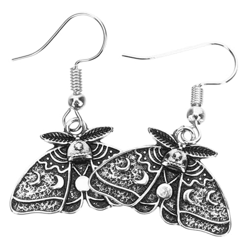 LIGIGWASH Gothic Moth Ohrhänger Damen Leichte Legierung Ohrringe Einzigartiges Design Vielseitig Tragbar für Frauen von LIGIGWASH