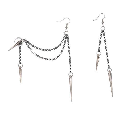 LIGIGWASH Gothic Ohrhänger Punk Stil Lange Kettenohrringe Damen Herren Modische Ohraccessoires für Festivals und Partys LIGIGWASH Gothic Ohrhänger Punk Stil Lange Kettenohrringe Damen Herren Modische Ohraccessoires für Festivals und Partys von LIGIGWASH