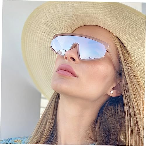 LIGIGWASH Große Damen Sonnenbrille Schmetterlingsform UV Schutz Langlebig Outdoor Brille mit Verstellbarer Nasenauflage Leichte Braune Gläser Elegant Modisch von LIGIGWASH