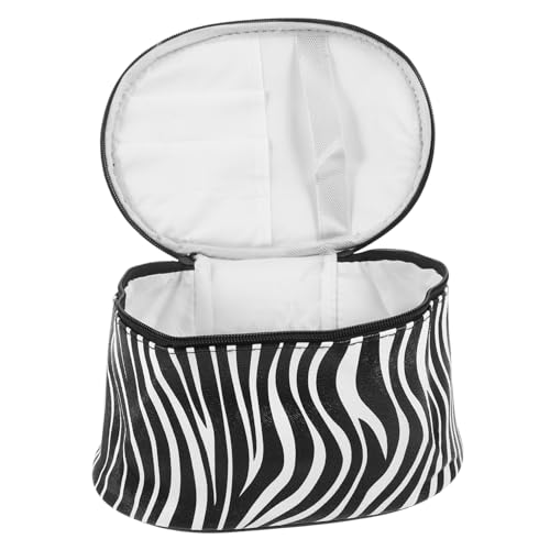 LIGIGWASH Große Kosmetiktasche Damen Streifen Kulturbeutel Reise Waschbeutel mit Polyester Material und Geräumigem Innenfach für Makeup und Toilettenartikel Praktisch und Leicht Tragbar von LIGIGWASH