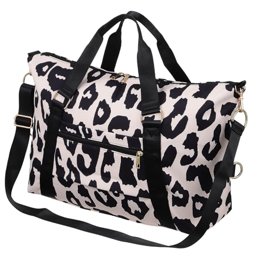 LIGIGWASH Große Reisetasche mit Kuhmuster Multifunktional mit Schultergurt Feuchtem Fach und Mehreren Taschen für Damen Fitness Camping und Business Trip von LIGIGWASH