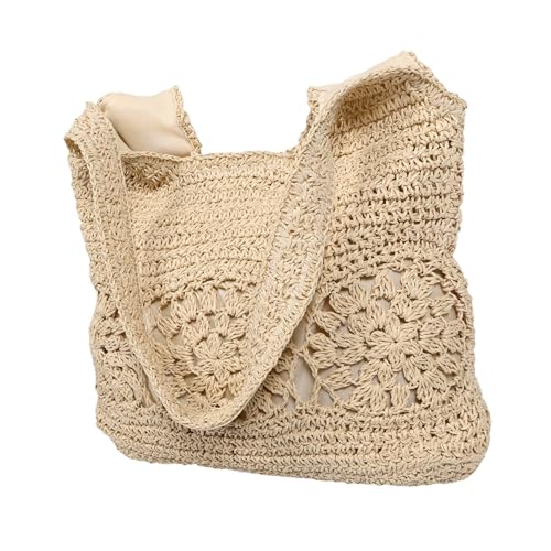 LIGIGWASH Große Tragetasche Trendige Handtasche Strandtasche Süße Sommer Strandtasche Hohl Gewebte Tragetasche Strandhandtasche Sommer Strand Picknick von LIGIGWASH