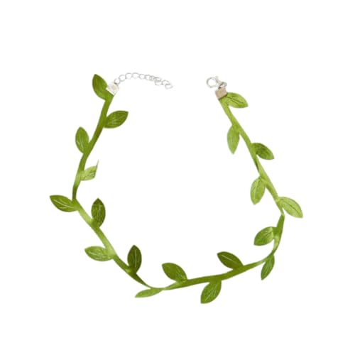 LIGIGWASH Grüne Choker Halskette Damen Modisch Polyester Kurzstyle Boho Schmuck für Frauen und Mädchen Geschenkidee für Party und Alltag von LIGIGWASH