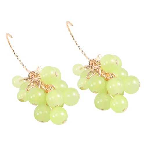 LIGIGWASH Grüne Trauben Ohrhaken Ohrringe Damen Obst Anhänger Kreativer Modeschmuck Leicht Tragbar Stilvolles Design Geschenkidee für Freundin und Familie von LIGIGWASH