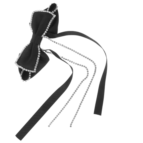 LIGIGWASH Haarschleifen Clip mit Strasssteinen Haarschmuck für Frauen Eleganter Haarclip mit Schleifen und Fransen Design Festhaltend für Hochzeit Abschlussball Alltag von LIGIGWASH