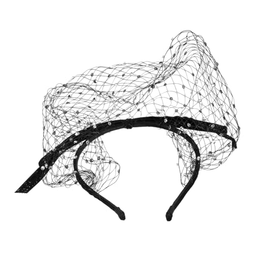 LIGIGWASH Kopfschmuck Fascinator Stirnband Für Frauen Hochzeit Brautschleier Fascinator-schleier Haarschmuck Für Damen Teeparty-schleier Schleier-stirnband von LIGIGWASH