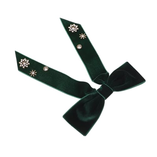 LIGIGWASH Chic Samt Haarklammer Mit Strass-schneeflocken- Elegante Schleifen-haarspange Für Frauen Vielseitiges Haarschmuck-accessoire Für Besondere Anlässe von LIGIGWASH