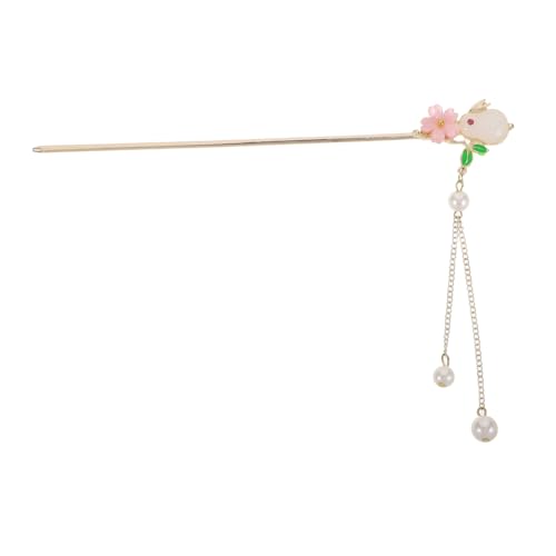 LIGIGWASH Chinesische Haarnadel Mit Blumenperlenquaste Haarnadel Im Asiatischen Stil Aus Metall Und Harz Haarspange Für Traditionelle Chinesische Festivals von LIGIGWASH