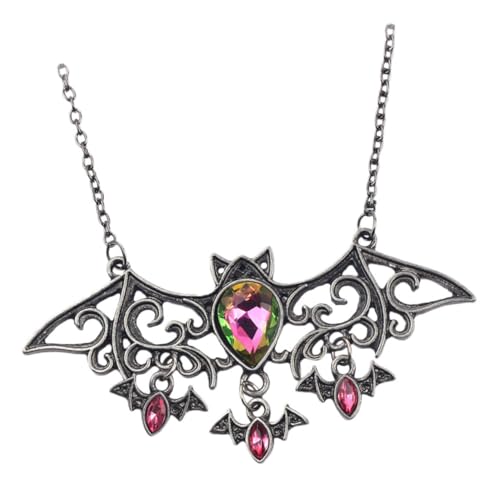 LIGIGWASH Halloween Halskette Retro Fledermaus Design Schwarze Halloween Deko Schmuck Damen Gothic Style für Kostüm und Alltag von LIGIGWASH