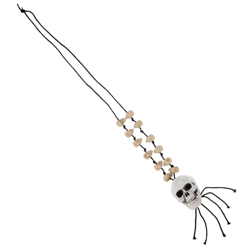 LIGIGWASH Halloween Schädel Halskette Retro Stil Skelett Anhänger Gruseliges Halloween Accessoire für Kostümparty und Karneval von LIGIGWASH